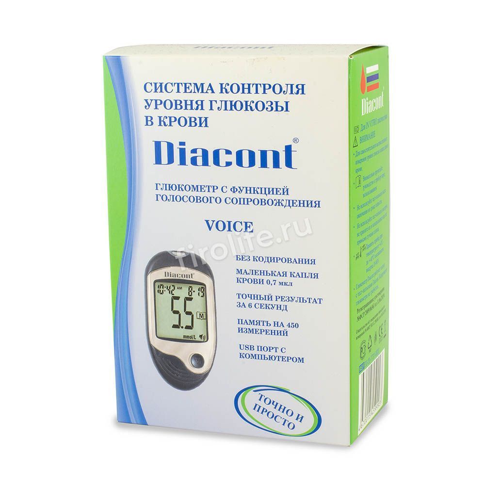 Глюкометр Diacont Voice (Диаконт Войс) - говорящий