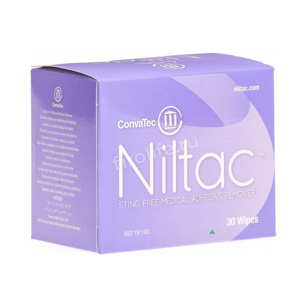 Очиститель для кожи в форме салфеток ConvaTec Niltac (30 шт)
