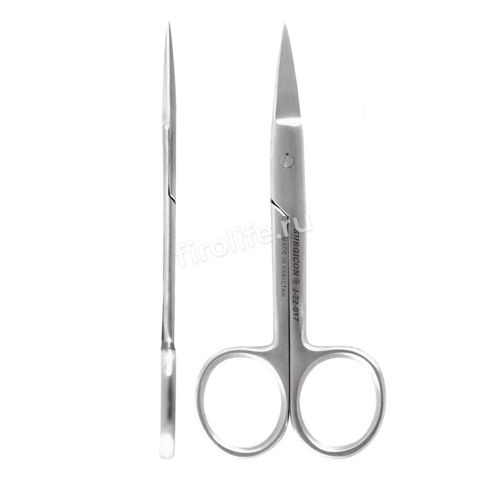Ножницы остроконечные прямые 100 мм Surgicon J-22-017