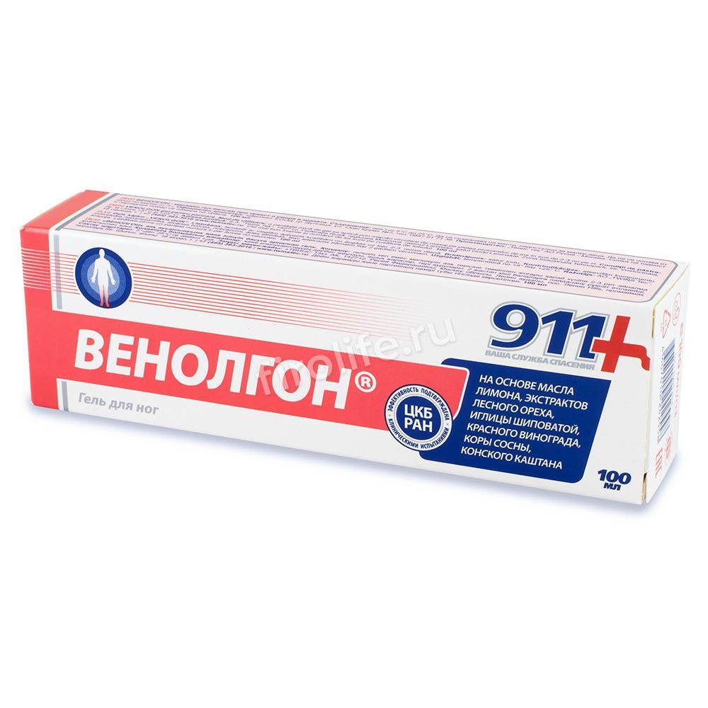 911 Венолгон гель для ног 100 мл