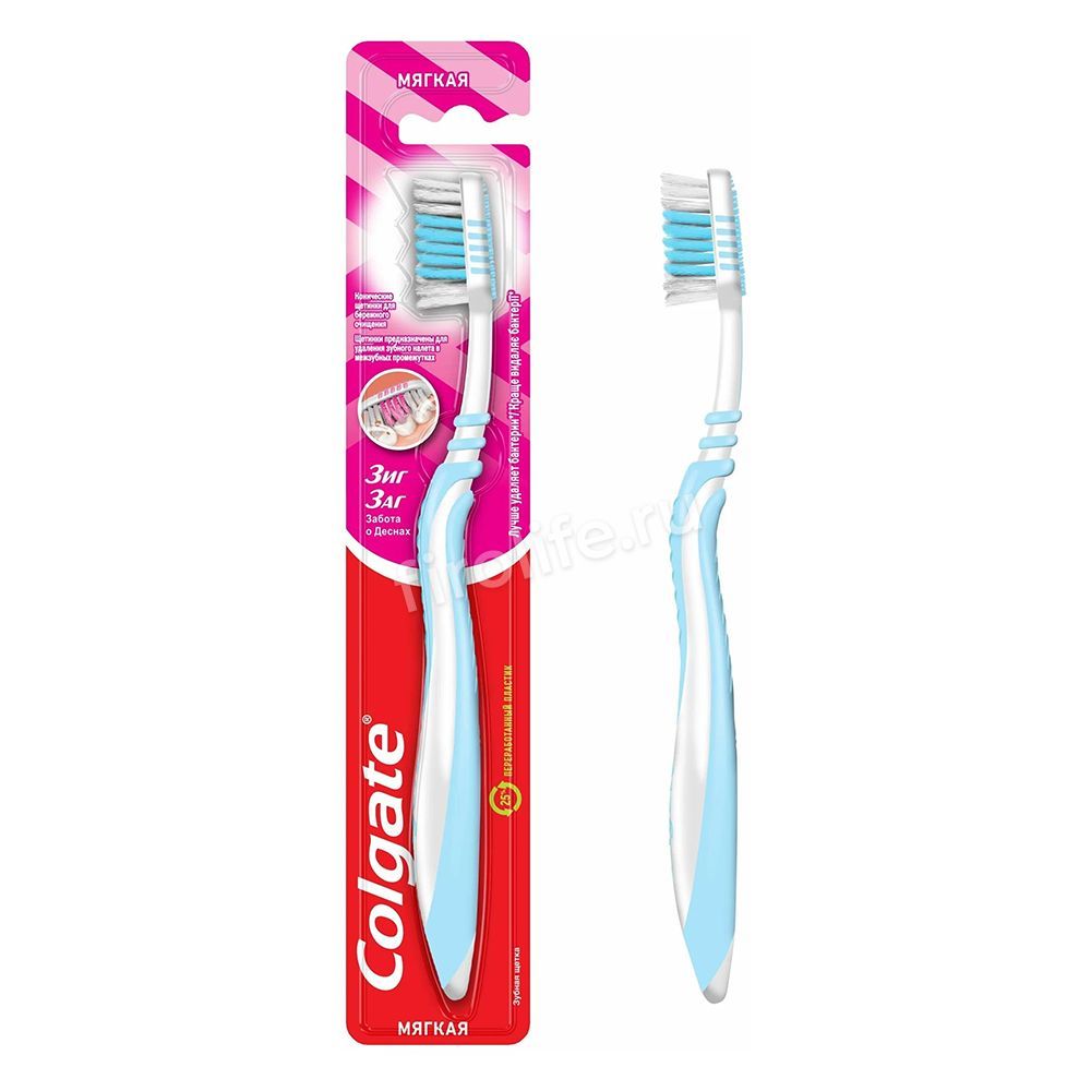 Зубная щетка мягкая Colgate Zig Zag Забота о деснах