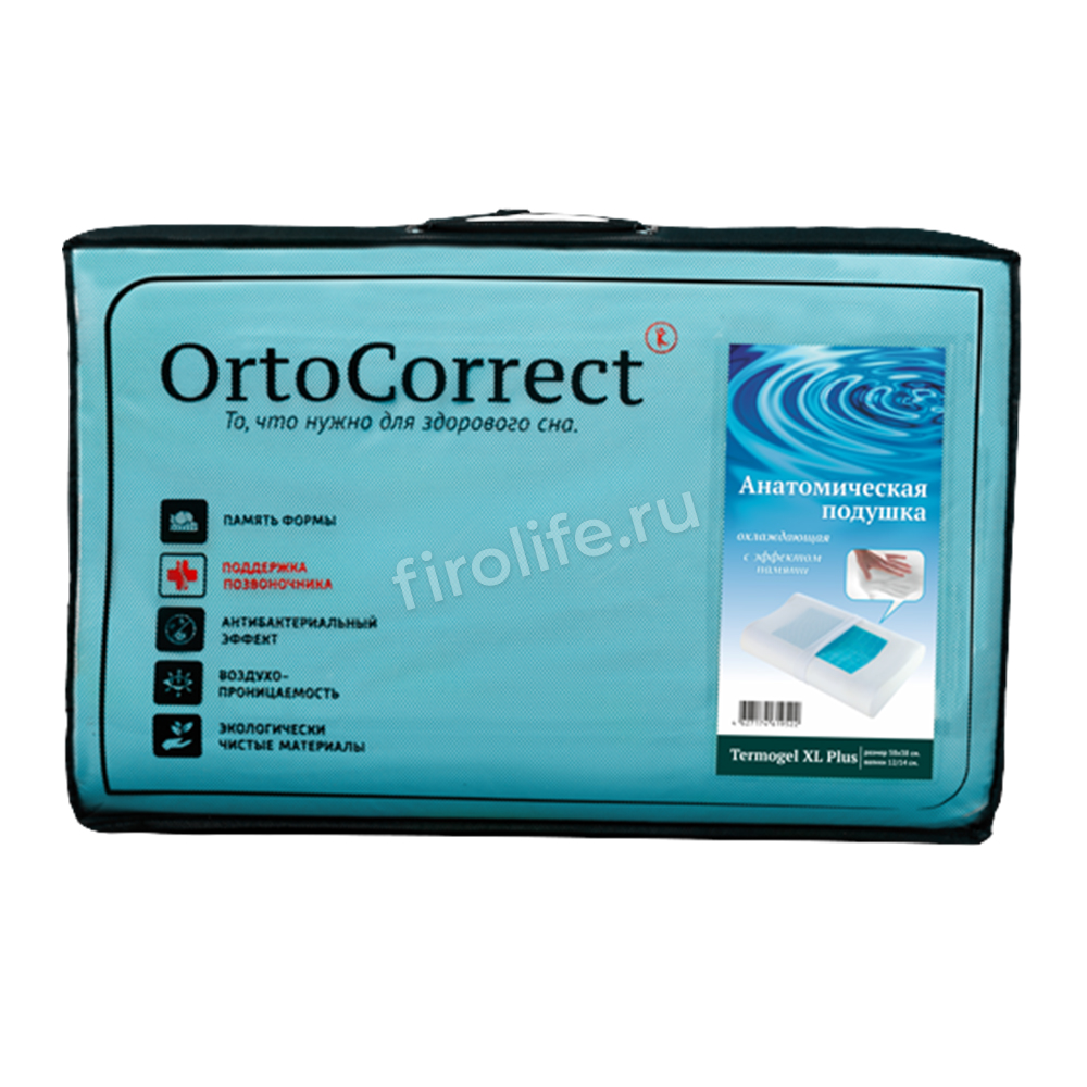 Подушка Termogel Plus Ortocorrect с охлаждающим эффектом