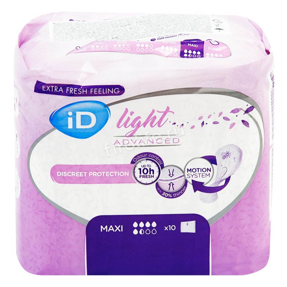 Прокладки урологические iD Light Advanced Maxi 10 шт